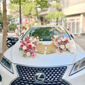 XH0051 - Xe hoa cưới Hoa hồng Hỏa Diệm Sơn mix Cát Tường điểm thêm hồng O'hara hồng 3 xe-hoa-cuoi-hoa-hong-hoa-diem-son-mix-cat-tuong-diem-them-hong-ohara-hong